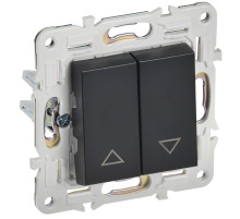 IEK SKANDY Черный Выключатель жалюзи 10А SK-V12Bl