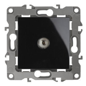 ЭРА 12-3101-06 Розетка TV одиночная, IP20, Эра12, чёрный (10/100/3200)