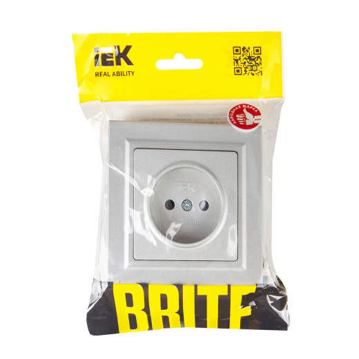 BRITE Роз. без з/к/ш 10А в сб. РСР10-1-0-БрА алюм. IEK