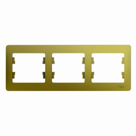 Systeme Electric Glossa Фисташковый Рамка 3-ая, горизонтальная
