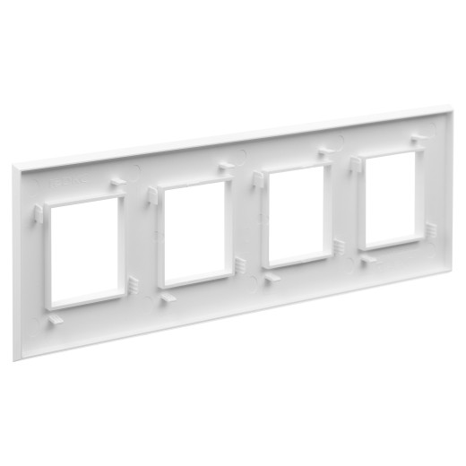 Рамка 4 поста (8 мод.), Avanti, белое облако