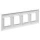Рамка 4 поста (8 мод.), Avanti, белое облако