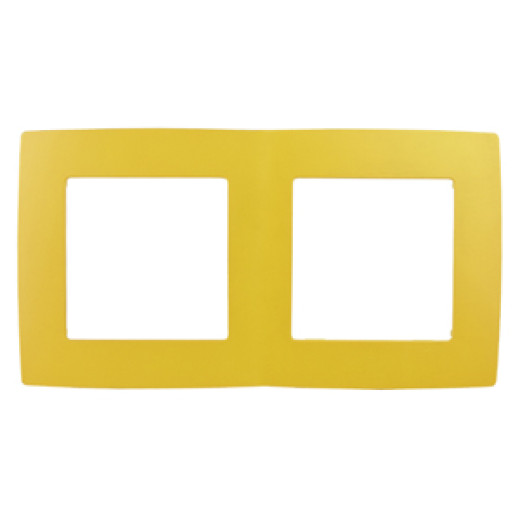 12-5002-21 ЭРА Рамка на 2 поста, Эра12, жёлтый (10/100/3600)