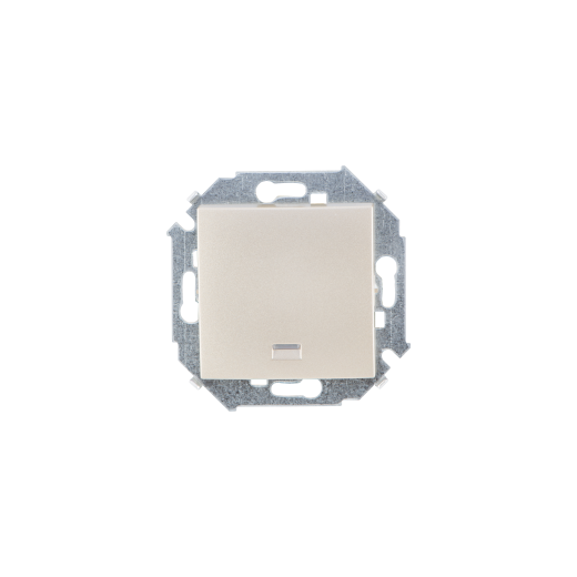 Simon 15 Шампань Выключатель 1-кл с подсветкой, 16А, 250В, винт.заж.