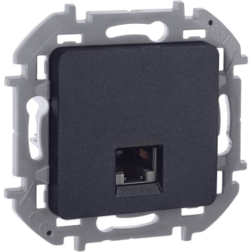 Розетка компьютерная RJ45 категория 6 UTP - Legrand/Daccord Inspiria - антрацит