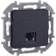 Розетка компьютерная RJ45 категория 6 UTP - Legrand/Daccord Inspiria - антрацит
