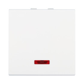 Ecoplast LK45 Выключатель с индикатором 45х45мм (схема 1L) 16 A, 250 B (белый)