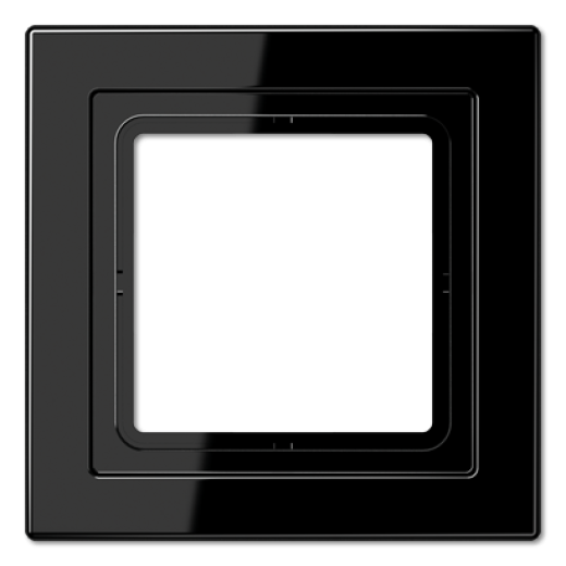 Рамка для вертикальной и горизонтальной установки, 1 пост, дюропласт, черный, LSDesign