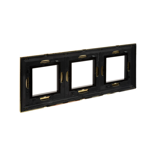 Рамка из металла 3 поста (6 мод.), Avanti, золотая