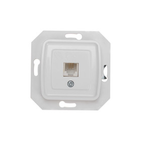 KRANZ DEA Розетка Телефон RJ11 с/у мех. Бел