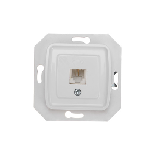 DEA Розетка Телефон RJ11 с/у меx. Бел KRANZ