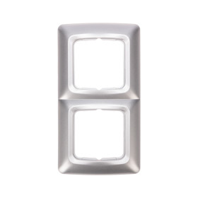 KRANZ DEA Рамка 2-я горизонтальная Серебряный металлик