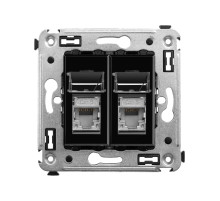 DKC Avanti Компьютерная розетка RJ-45 в стену, кат.6 двойная экранированная, 