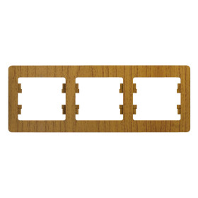 Systeme Electric Glossa Дерево Дуб Рамка 3-ая, горизонтальная