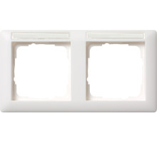 Gira Standard 55 Бел матовый Рамка 2-я гориз с полем для надписи