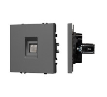 Arlight Механизм компьютерной розетки SCT-NOBE-MPC1-SFPL-GR (RJ-45, CAT6) (-)