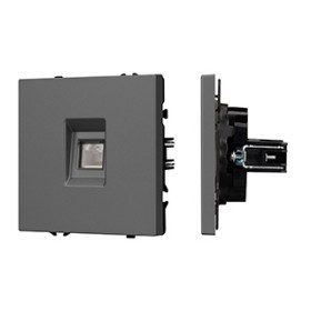 Arlight Механизм компьютерной розетки SCT-NOBE-MPC1-SFPL-GR (RJ-45, CAT6) (-)