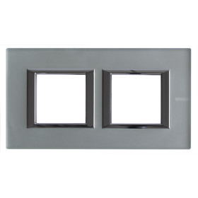 BT Axolute Матовое стекло Рамка 2+2 мод прямоугольная (надпись горизонтально).