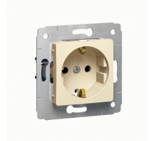Legrand Cariva Крем Розетка с/з с защитными шторками.