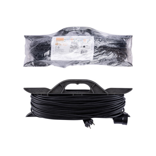 Удлинитель-шнур на рамке силовой народный ПВС 2200 Вт б/з, 40м, штепс. гнездо