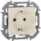 Розетка с заземлением - Legrand/Daccord Inspiria - без шторок 16А 250В винтовые зажимы - слоновая кость