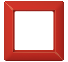 JUNG Рамка 1-кратная для вертикальной и горизонтальной установки термопласт, красная