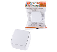 TDM Выключатель 1-кл. открытой установки IP20 10А, белый 