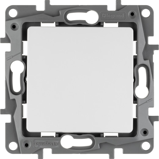 Переключатель одноклавишный - Legrand Etika - 10А 250В безвинтовые зажимы - белый