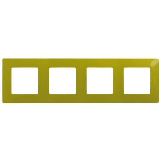 Рамка 4 поста - Legrand Etika - зелёный папоротник
