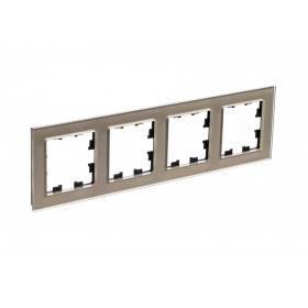 Systeme Electric AtlasDesign Nature Стекло шампань Рамка 4-ая