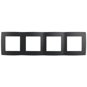 ЭРА 12-5004-05 Рамка на 4 поста, Эра12, антрацит (10/100/1600)
