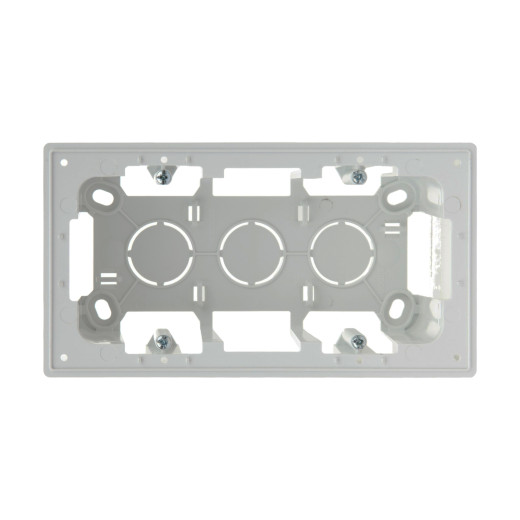 Simon 24 алюминий  Коробка подъемная на 2 поста для накладного монтажа S24 Harmonie