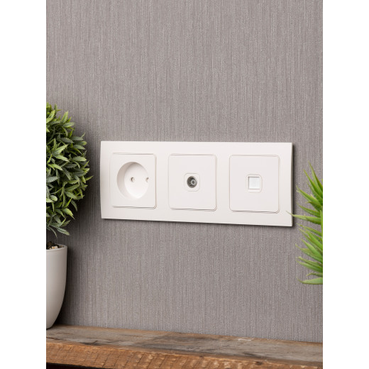 Стокгольм Рамка 3-местная белая EKF PROxima