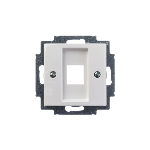Накладка для телекоммуникационных разъемов 0210, 0211 и 0219, без лапок, Basic 55, альп. белый
