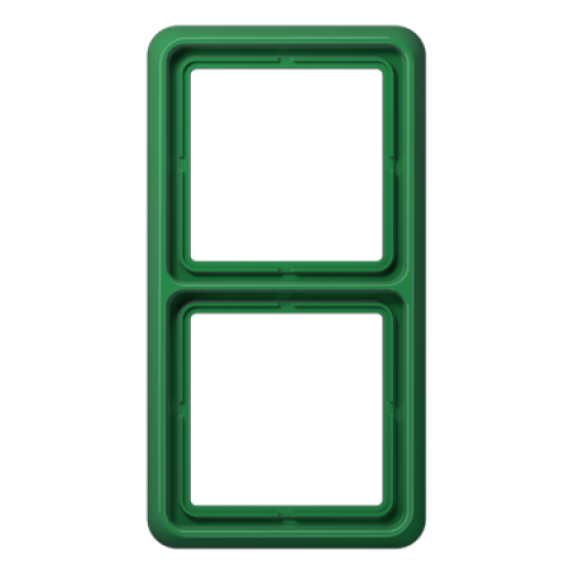 Рамка для вертикальной и горизонтальной установки ударопрочная, 2-кратная, зеленая