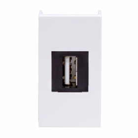 DKC USB 2.0 розетка, Viva, белая, 1 мод.