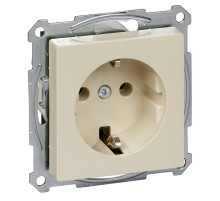 Schneider Electric Merten SM Беж глянец Розетка с/з безвинт.зажим