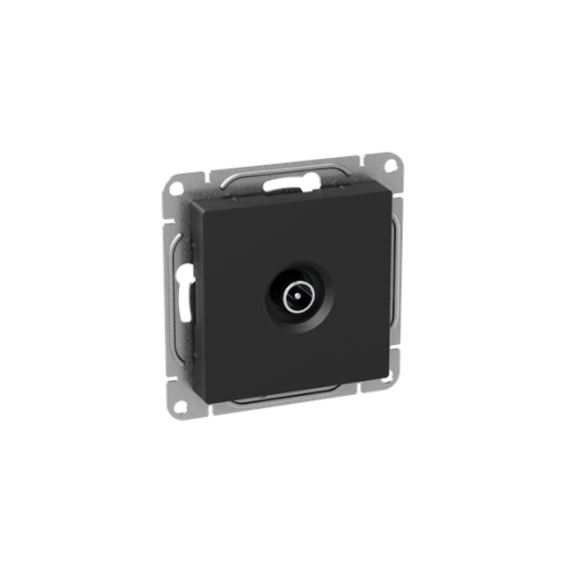 Механизм розетки TV, одиночная, чёрный Эпика EKF
