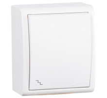 Simon 15 Aqua Белый Переключатель 1-клавишный с подсветкой наружный, IP54