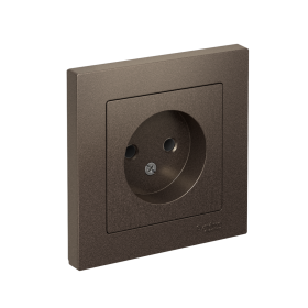 Systeme Electric AtlasDesign Мокко Розетка б/з, 16А, в сборе