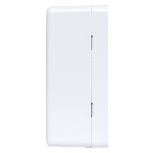 Корпус настенной розетки TERACOM PRO на 2 модуля Keystone со шторками и маркерами белый