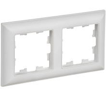 IEK BRITE Рамка 2-мест. РУ-2-БрАБ а/б/бел.