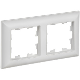 IEK BRITE Рамка 2-мест. РУ-2-БрАБ а/б/бел.