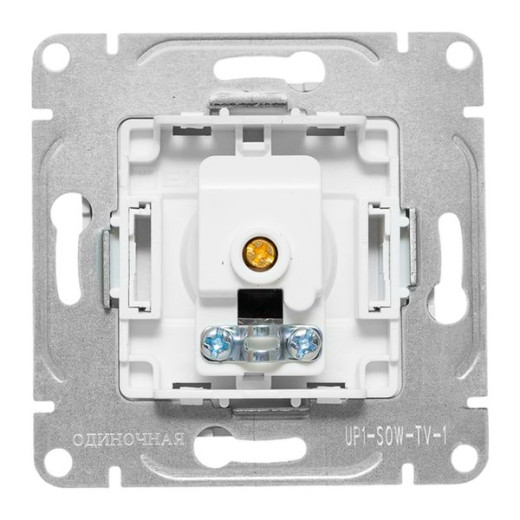 Механизм розетки TV, одиночная, белый Эпика EKF