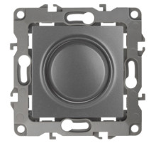 ЭРА 12-4101-12 Светорегулятор поворотно-нажимной, 400ВА 230В, IP20, Эра12, графит (6/60/1500)