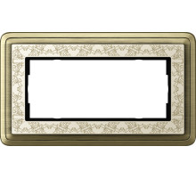 Gira ClassiX Art Бронза/Кремовый Рамка 2-ая без перегородки