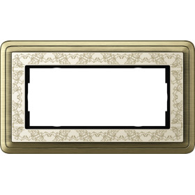 Gira ClassiX Art Бронза/Кремовый Рамка 2-ая без перегородки