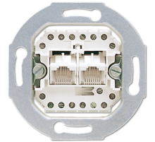 JUNG EcoProfi Мех Розетка ТЛФ 2-ая наклонная UAE