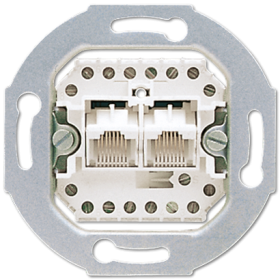 JUNG EcoProfi Мех Розетка ТЛФ 2-ая наклонная UAE