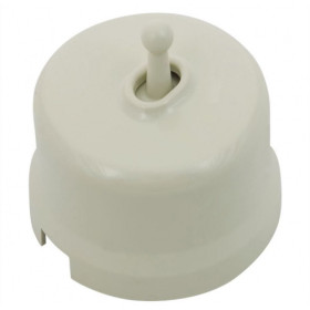 BIRONI Лизетта Пластик Слоновая кость Выключатель 1-кл (тумблерный)